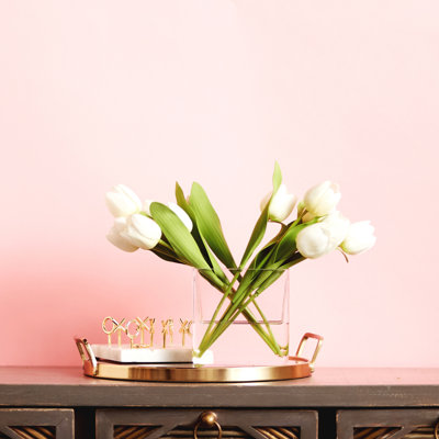 Silk Tulip Arrangement in Vase