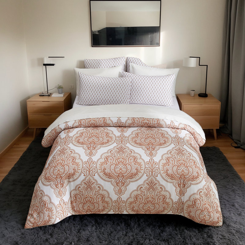 Dailynap Paisley Pattern Luxury Bedding Set, Full Duvet Cover + 2 Pillowcases