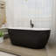 Baignoire de trempage autoportante en acrylique de couleur 59 po. X 28 po. Surface à texture de losange avec bonde chromée et conception antidérapante. Certifié cUPC pour les salles de bain de luxe modernes.-90948246