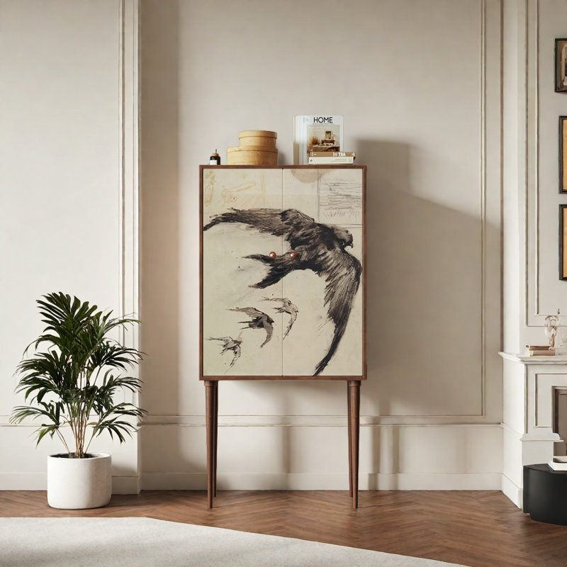 Bibliothèque française de style rétro classique, Brun