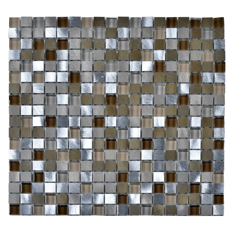 Engineered Stone Grid Mosaic Tile, Beige
