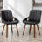 Home Office Chair - Upholstered Faux Leather Back Desk Chair, Ergonomic Executive Chair with Lumbar Support-2028803342
