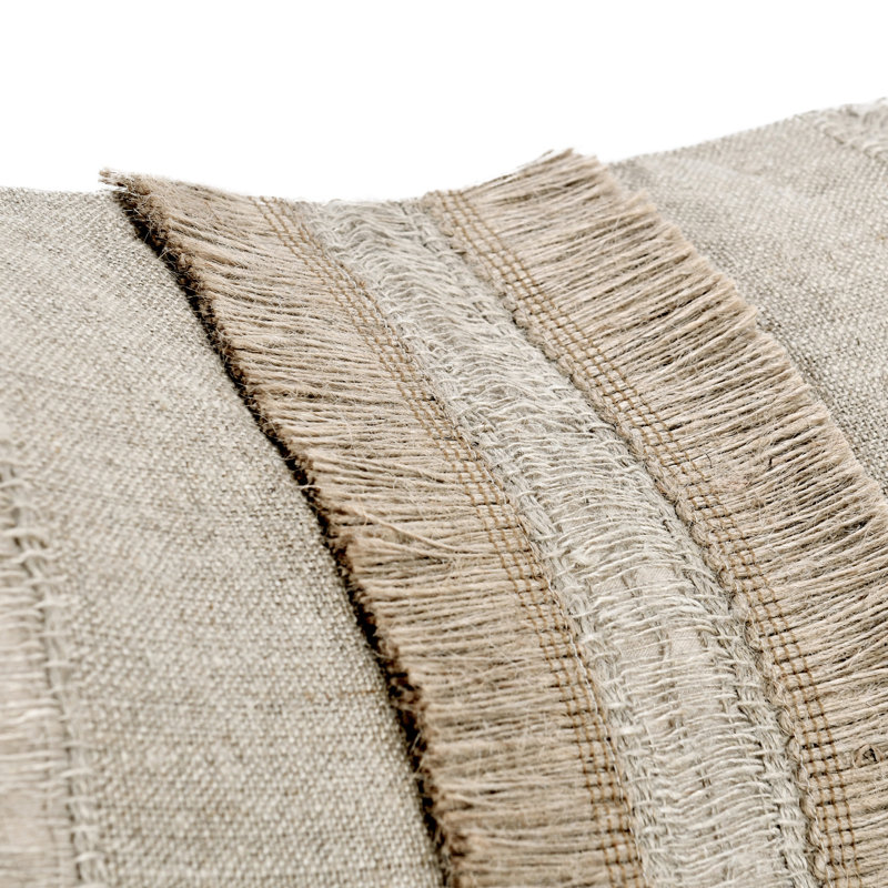 Valley 22" Woven Throw Pillow, Natural