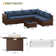Romanas 8 Piece Patio Conversation Sets With Fire Pit Table
