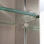 Armoire à pharmacie 20 po x 26 po avec miroir à fixation en surface ou salle de bain encastrée en aluminium
