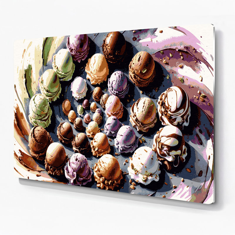 Art mural noir Desserts Gelato, H 24 po x l 36 po