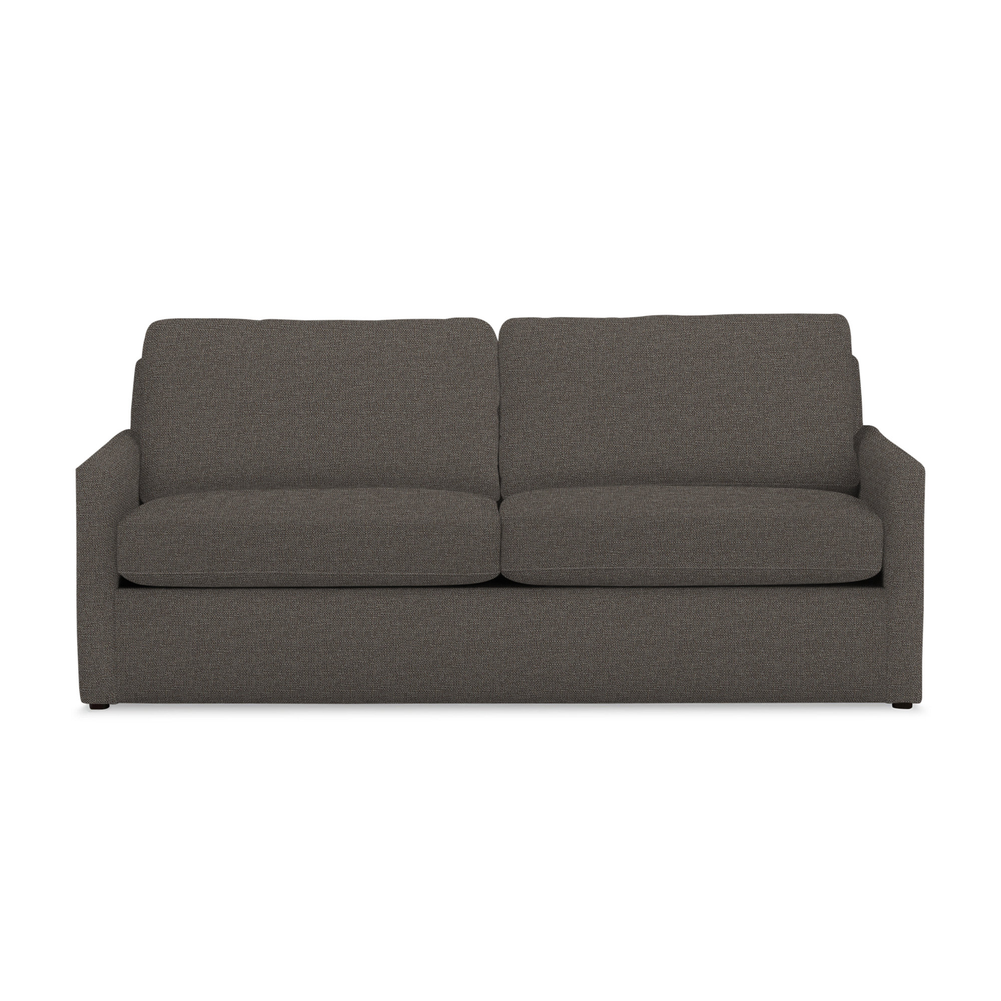 Savannah 85'' Upholstered Sofa, Drusky Charcoal Sustain® Basketweave