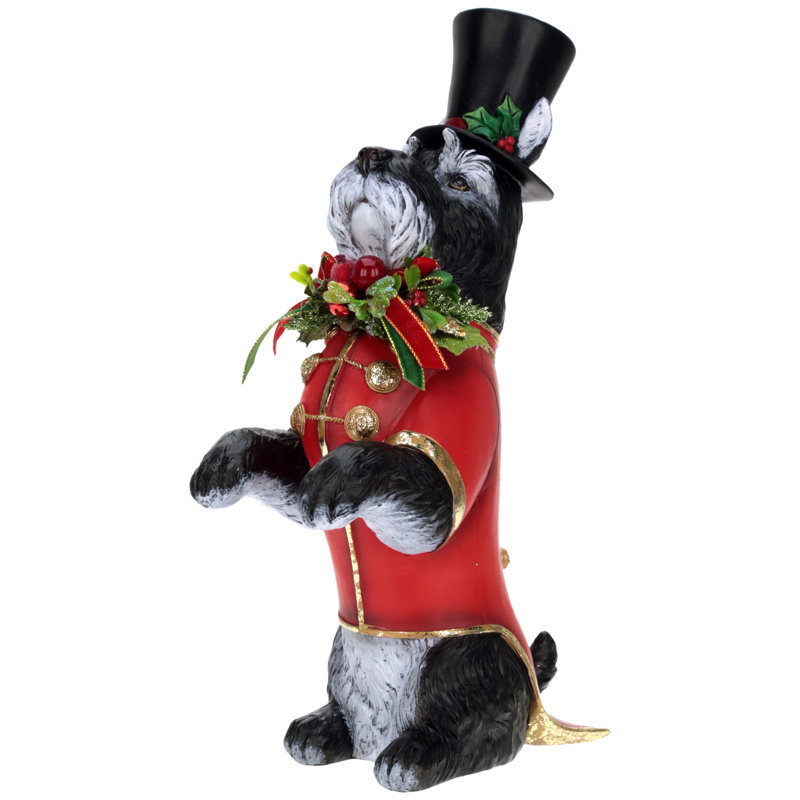 Trimmed Scottie Dog - 12 Inches