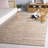 Karletta Woven Jute/Canvas/Cotton Performance Striped Rug in Natural/Rust-1250443284