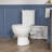 SUPERFLO Macerating Toilet System, Two Piece Upflush Toilet for Basement With AC & 4 Water Inlets