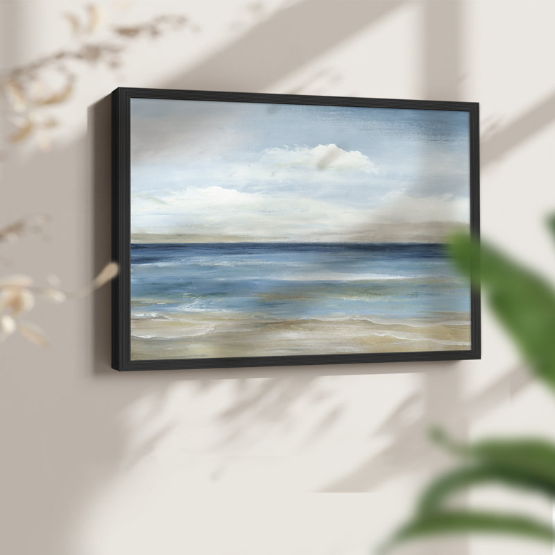 Serene Coast -Framed Print - Restickable, Black, 16" H x 20" W
