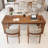Nut-brown Rectangular Solid Wood desk-50488084