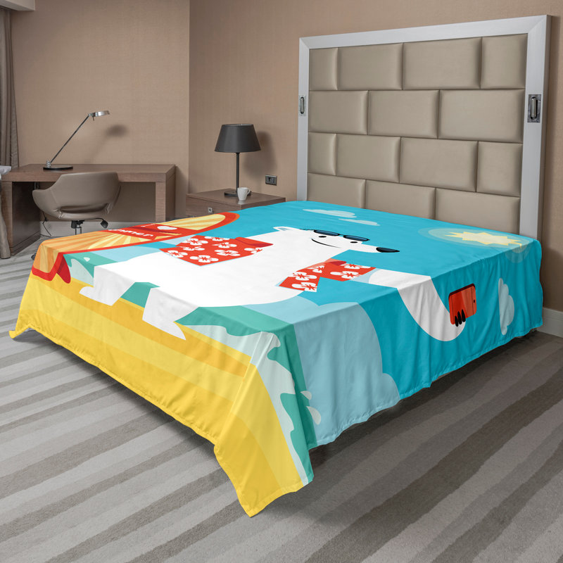 Drap plat Ambesonne, Drap plat pour très grand lit californien
