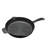 Lava Enameled Cast Iron Grill Pan 11 inch-Radial Pattern Pan with Pour Spouts Round Black
