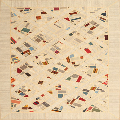 Tapis abstrait brun clair / brun