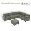 Canapé modulaire rembourré avec repose-pieds Dona-105785938