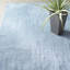 Tapis bleu en laine tissé à plat à la main Moreau-29161271