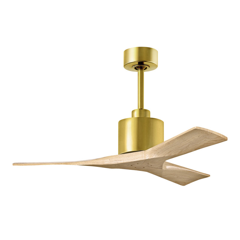 Nan 42" Ceiling Fan In Blades, Brushed Brass, Matte White