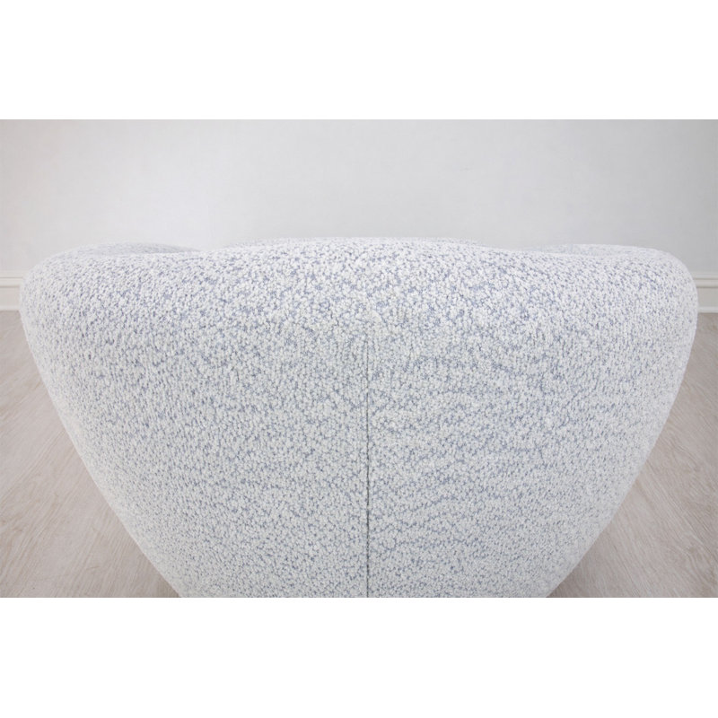 Olivia Swivel Chair Silver Blue