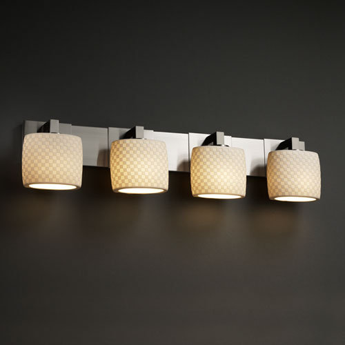 Darrien 4 - Light Vanity Light, Waves, Brushed Nickel