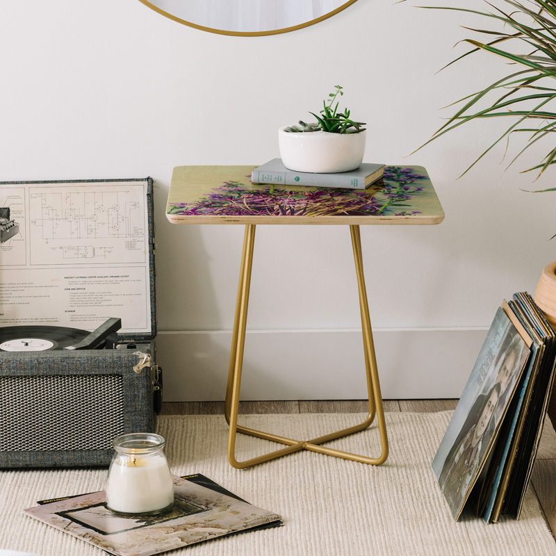 Olivia Solid Wood Top End Table
