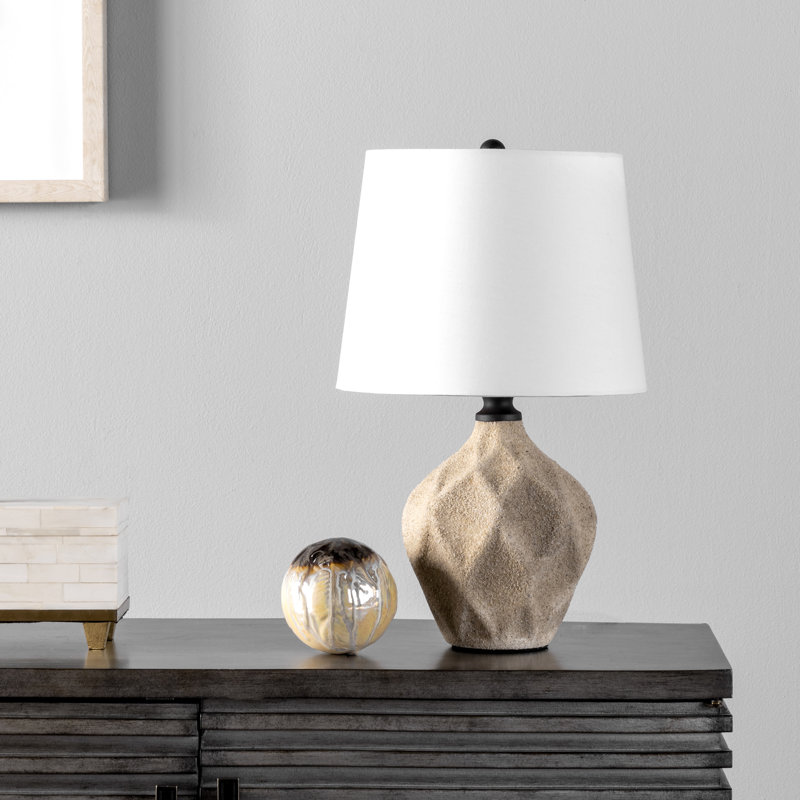 Lampe de table 17,5 "beige