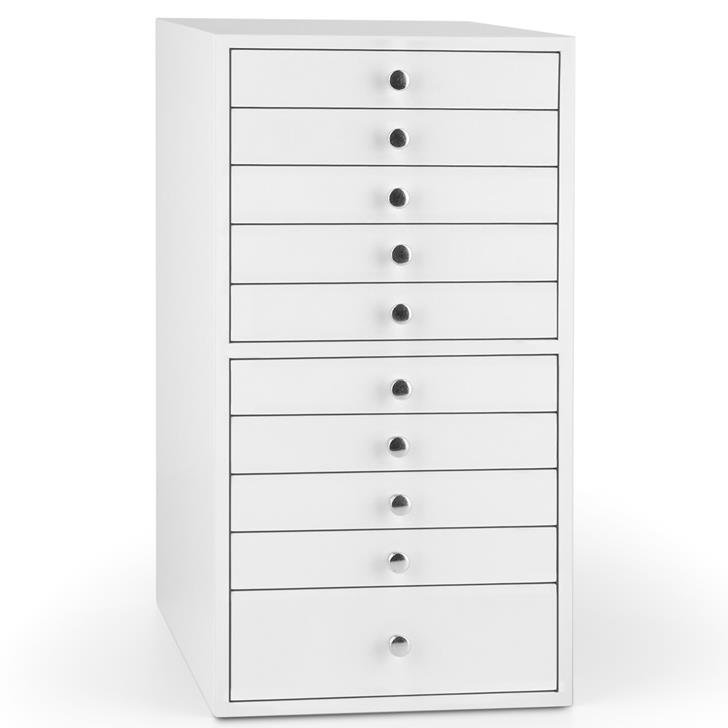 Jewellery Box + Drawers, White