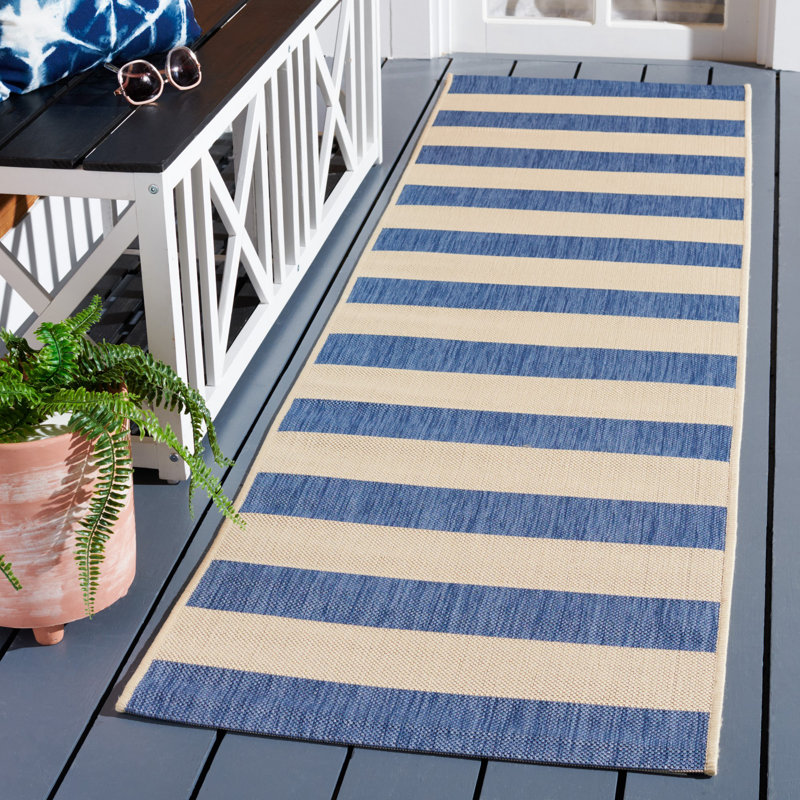 Tapis d'intérieur / extérieur à rayures Peterman Performance, Tapis de couloir 2 pi 3 po x 8 pi