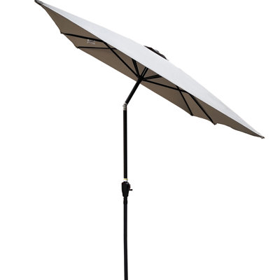 Parasol de patio de 9 pi x 6 pi - pour résister aux intempéries et à la manivelle avec inclinaison pour le jardin, auvent extérieur rectangulaire de 6 pi x 9 pi, piscine facile
