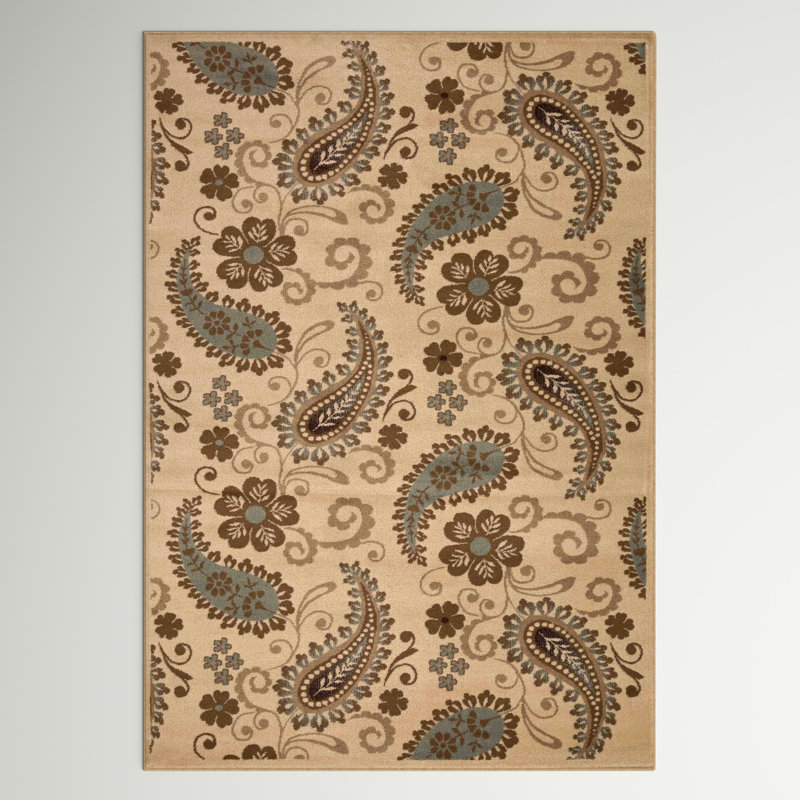 Zaria Modern Vintage Floral Power-Loomed Indoor Area Rug, Rectangle 7' x 9'