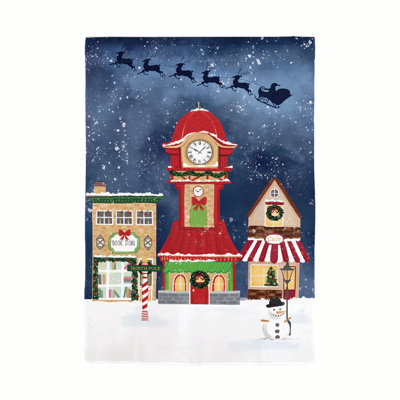 Christmas Eve Burlap Garden Flag