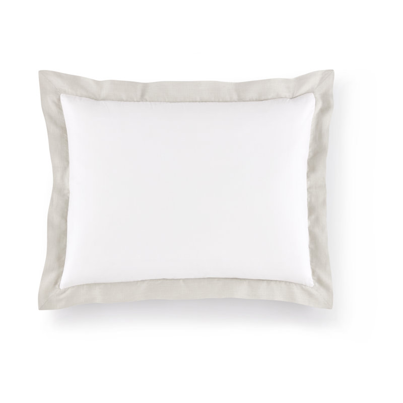 Mandalay Linen Cuff Sham, Twin, White