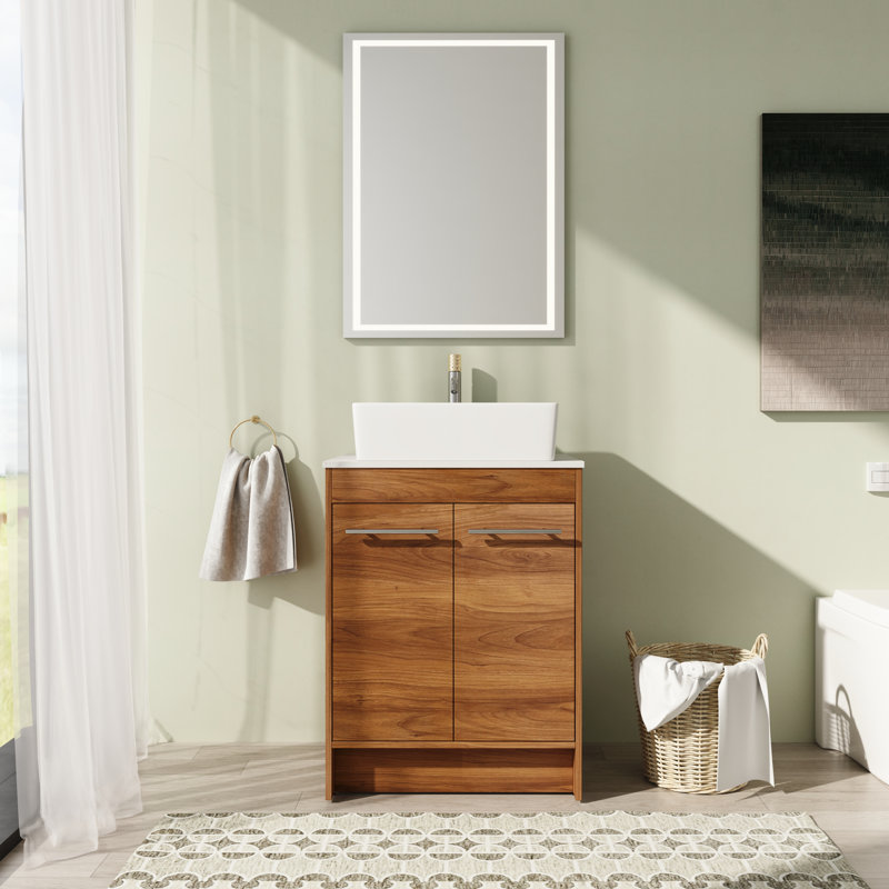 Meuble-lavabo simple 23,67 po avec comptoir Meryk