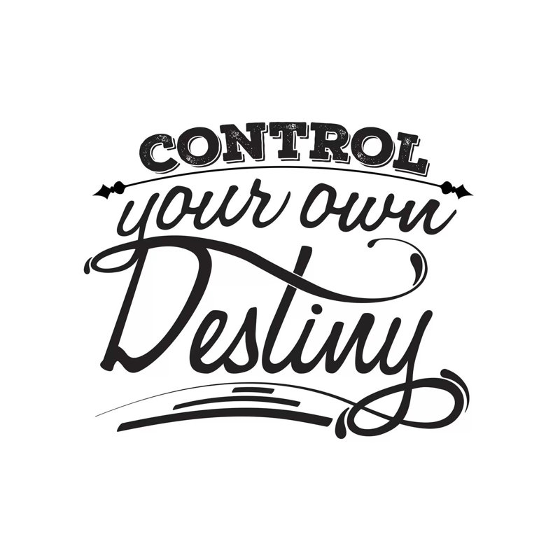 Control Your Destiny I - Print on Canvas, 30.48 cm H x 30.48 cm W, Wrapped Canvas