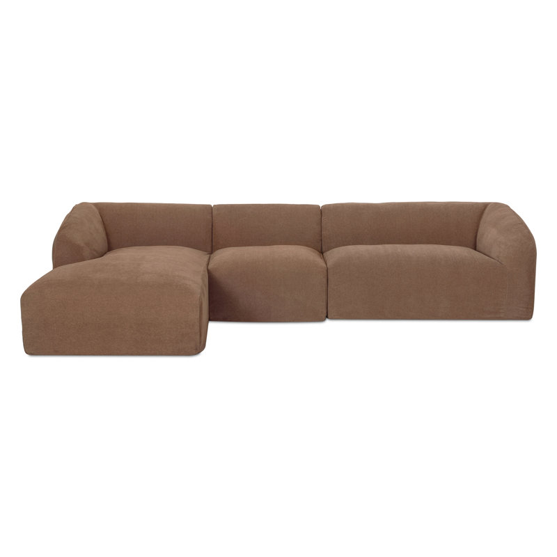 Canapé modulaire Wilde, Latte Loft, toile , Orienté à gauche (vu de face), H 29,9 po x l 138 po x P 76,3 po