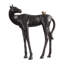 Figurine cheval brun foncé en métal
