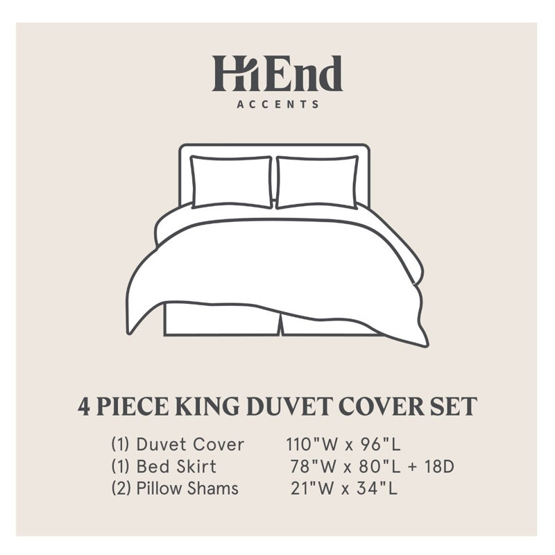 Ensemble de housse de couette Catalina, Housse de couette très grand + 4 pièces supplém