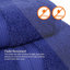 Ensemble de 6 serviettes de bain surdimensionnées en coton résistantes à la décoloration pour salle de bain Serviettes de bain douces et absorbantes-85663979