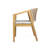 Durable Solid Wood Patio Dining Chair Set of 2 with Rope Design and Waterproof Cushions for Outdoor Relaxation
