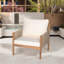 Méridienne d'extérieur moderne avec structure en bois massif et coussins en polyester confortables