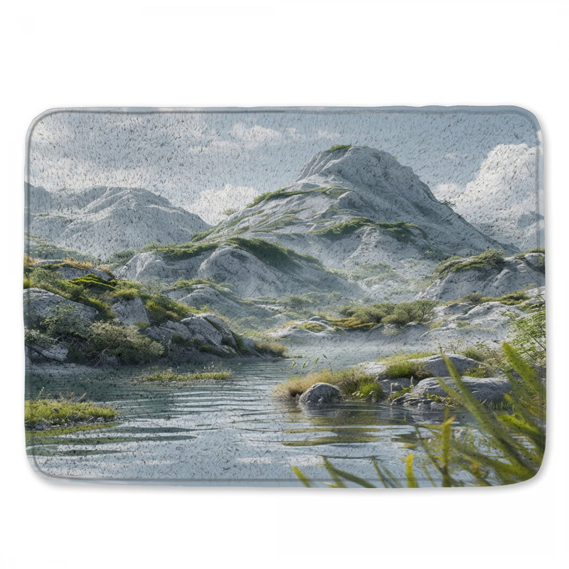 Tapis de bain Mountain River, L 34 po x L 21 po