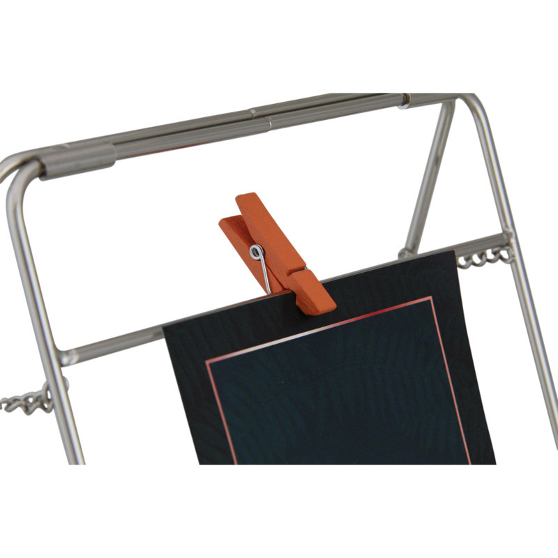 Cadre photo 9,75 "à pince contemporaine 4" x 6 ", Argent
