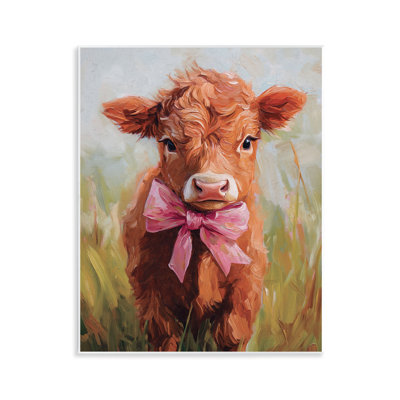Plaque murale Coquette Trotting Cow, design par Nina Blue