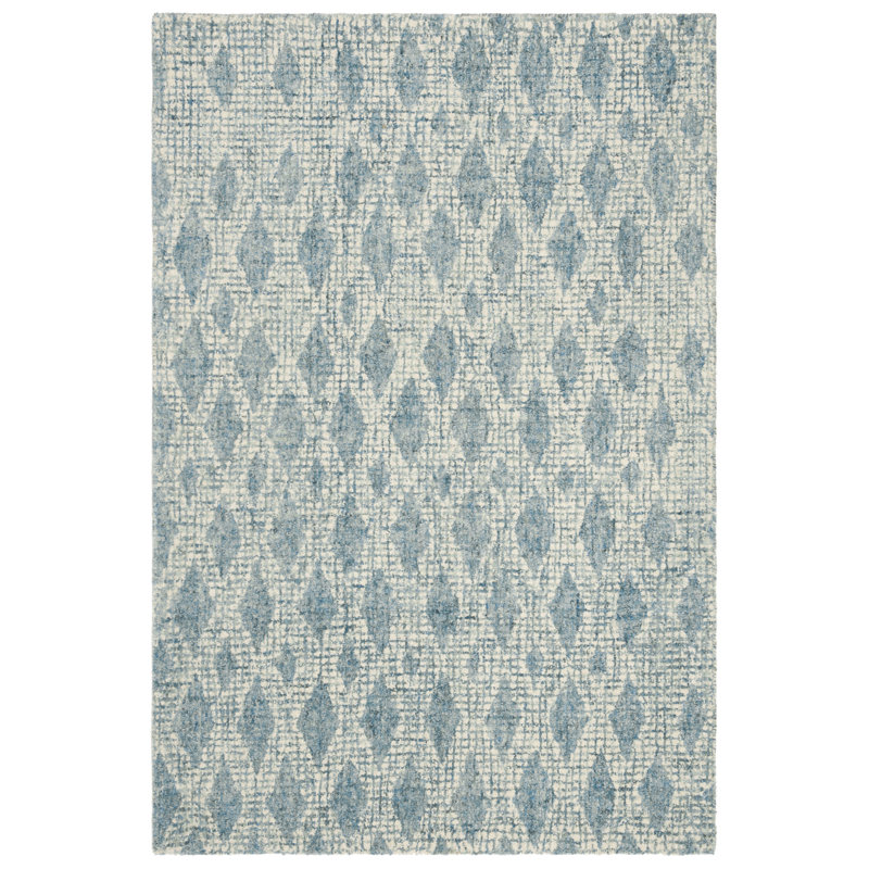 Stanardsville Geometric Wool Hand Woven Area Rug, Rectangle 122 x 183 cm