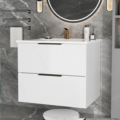 Meuble-lavabo blanc 24 po sans lavabo