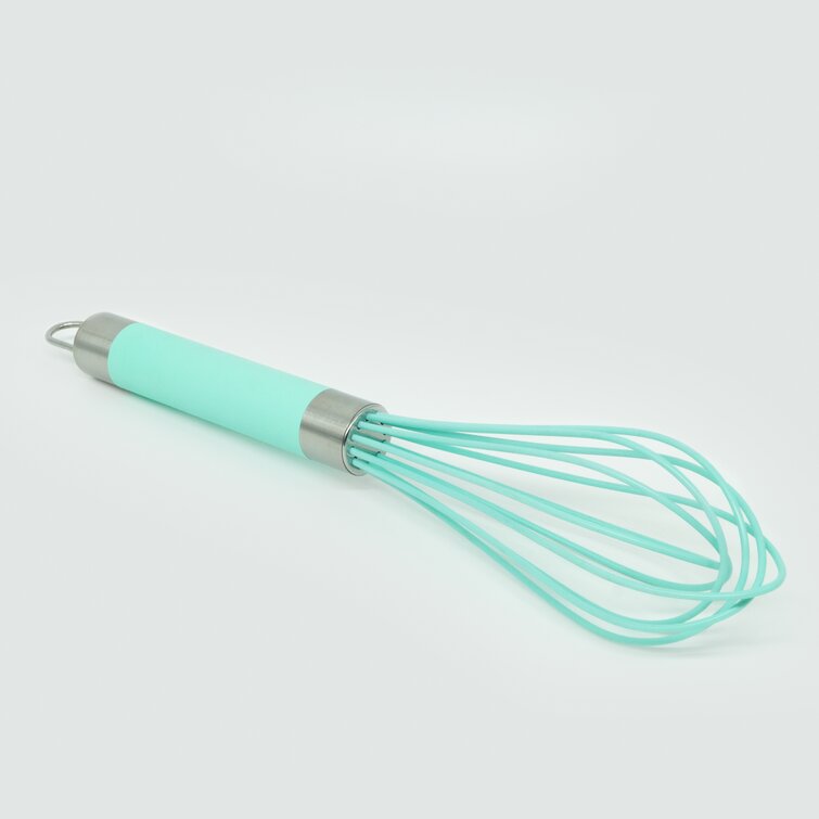 Silicone Non-Stick Coated Wire Whisk Stainless Steel Handle Heat Resistant