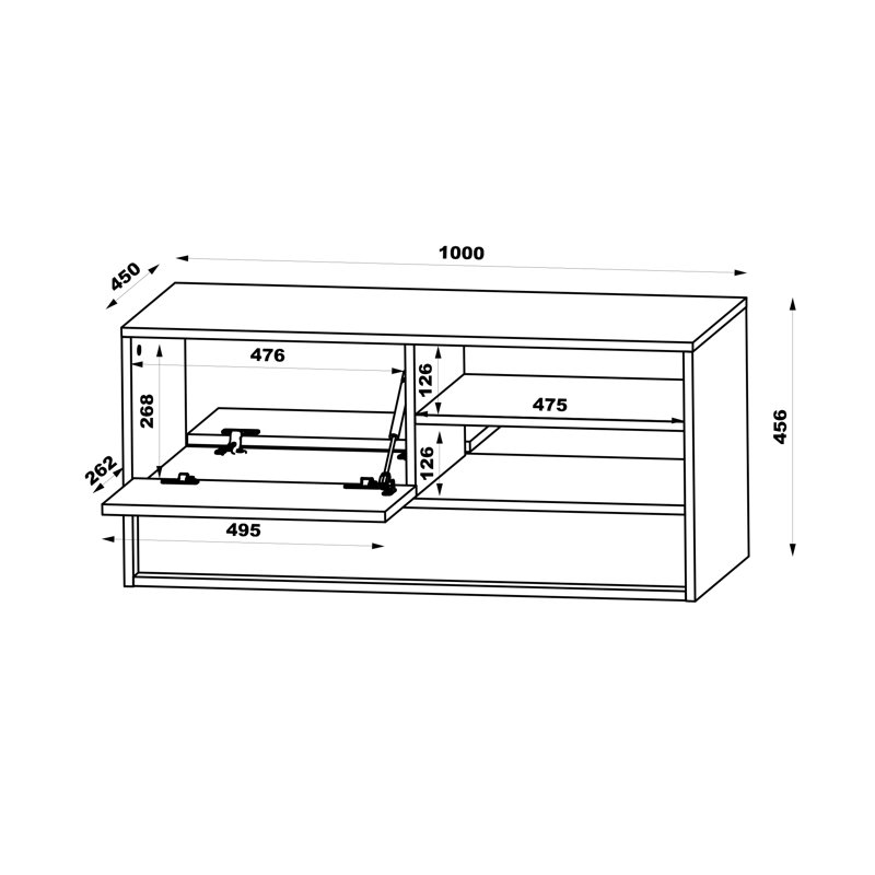 Damoney Coffee Table with Storage, White