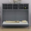 Lit escamotable mural avec armoires de rangement-586750295