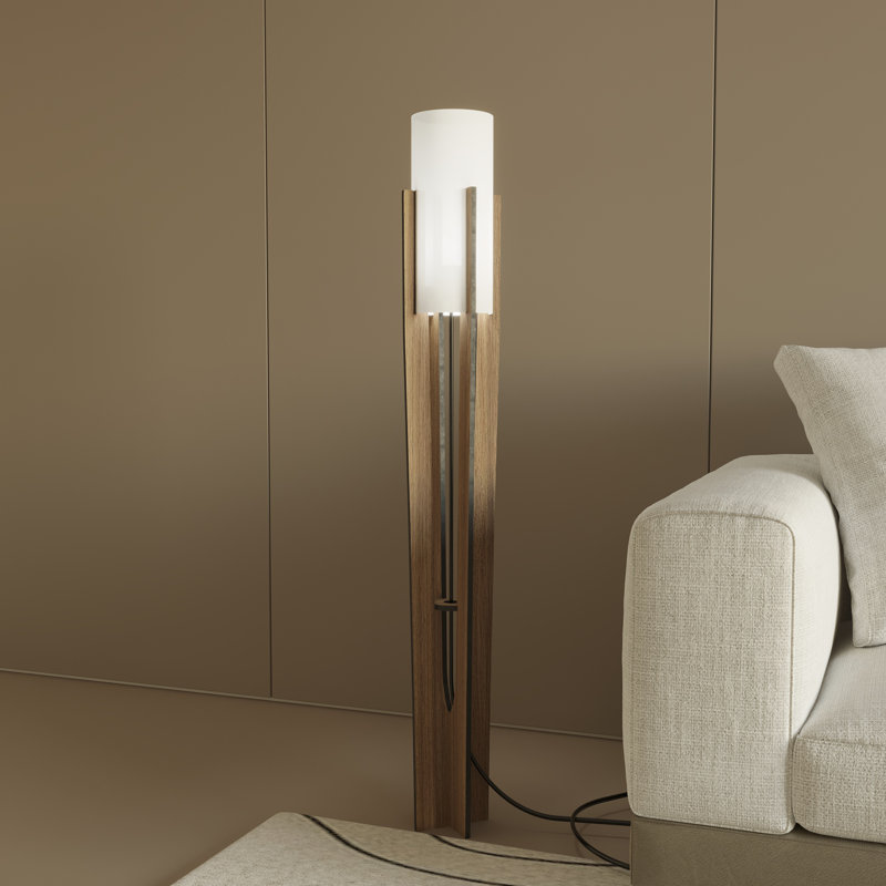 Dacee 135cm Cerused/Limed Column Floor Lamp