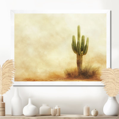 Cactus tempête de sable I - art mural cactus
